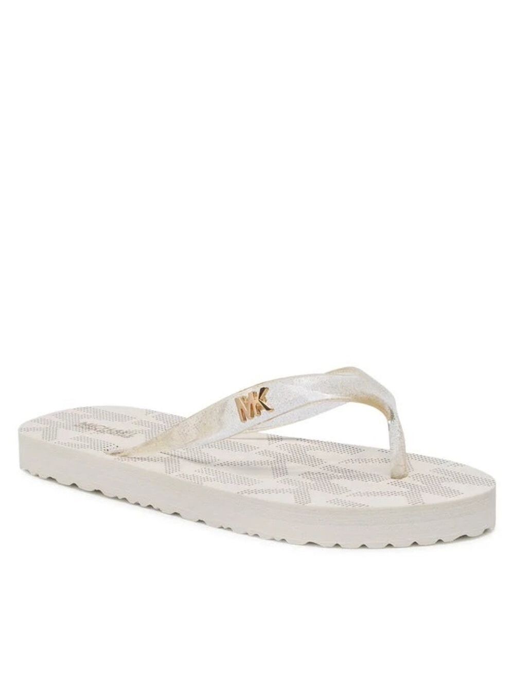 Michael Kors Gold and White Kids Slippers